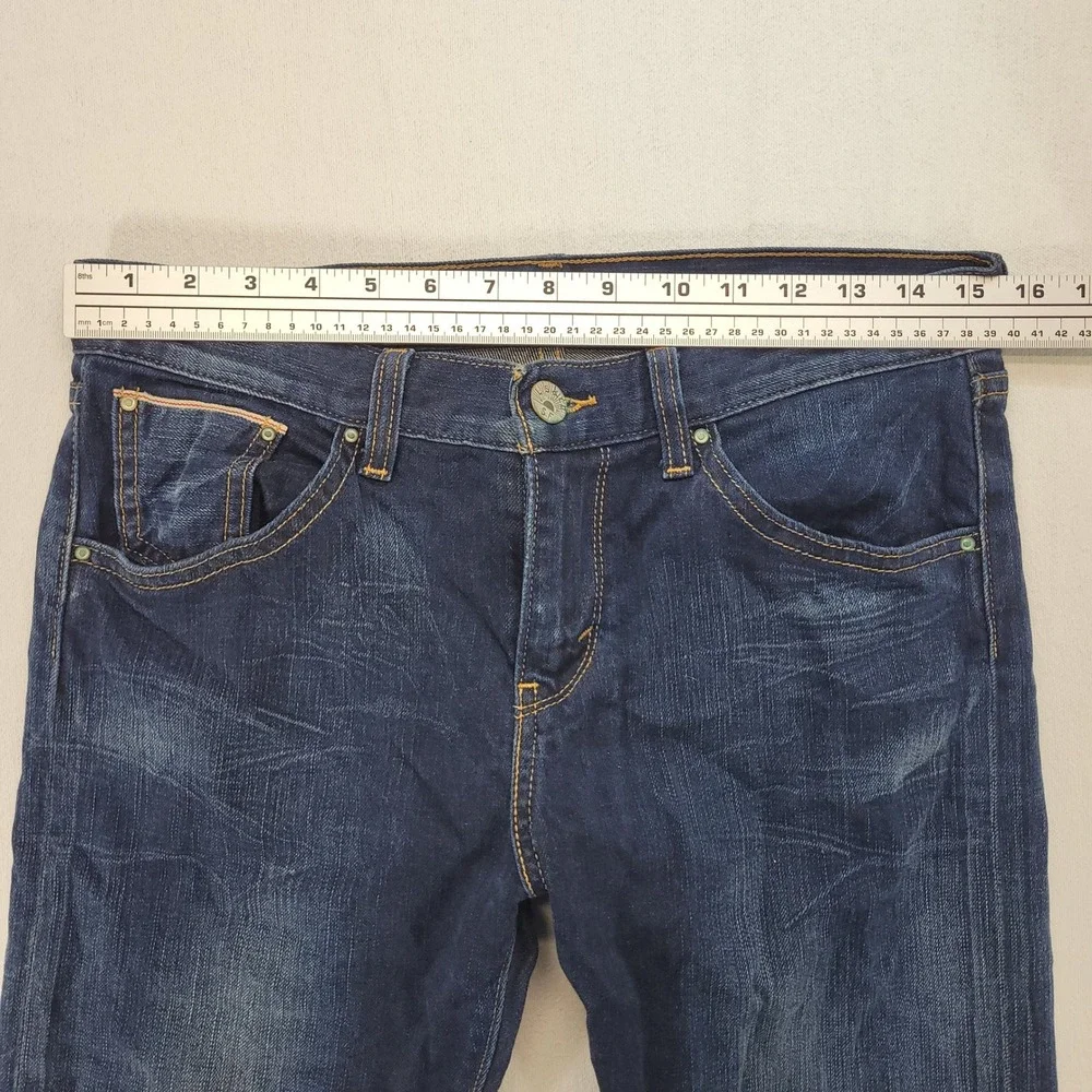 Levi's Skinny Jeans Mens 28x31 Blue Selvedge Dark Wash Denim‎